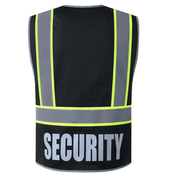 Security Safety Black Vest – Security ID - Image 2