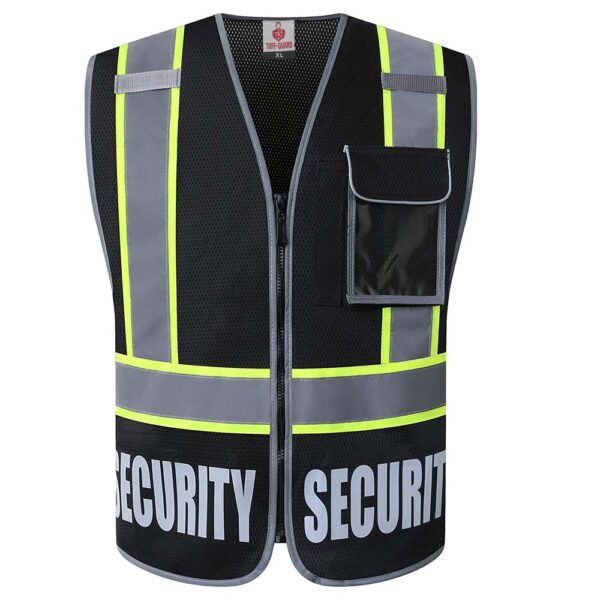 Security Safety Black Vest – Security ID