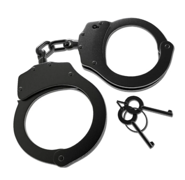 Stainless Steel Handcuffs with Key Set – Black